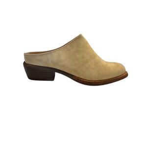 American Rag Women's Beige Mule Clogs Vegan Slip-On Block Heel Casual